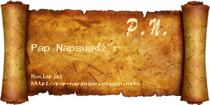 Pap Napsugár névjegykártya