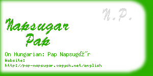 napsugar pap business card